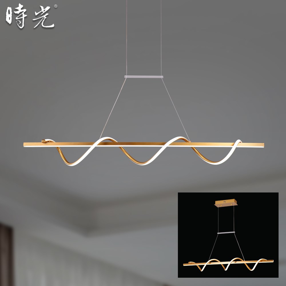LED 長型吊燈 1米-金色款 MK-113-10G