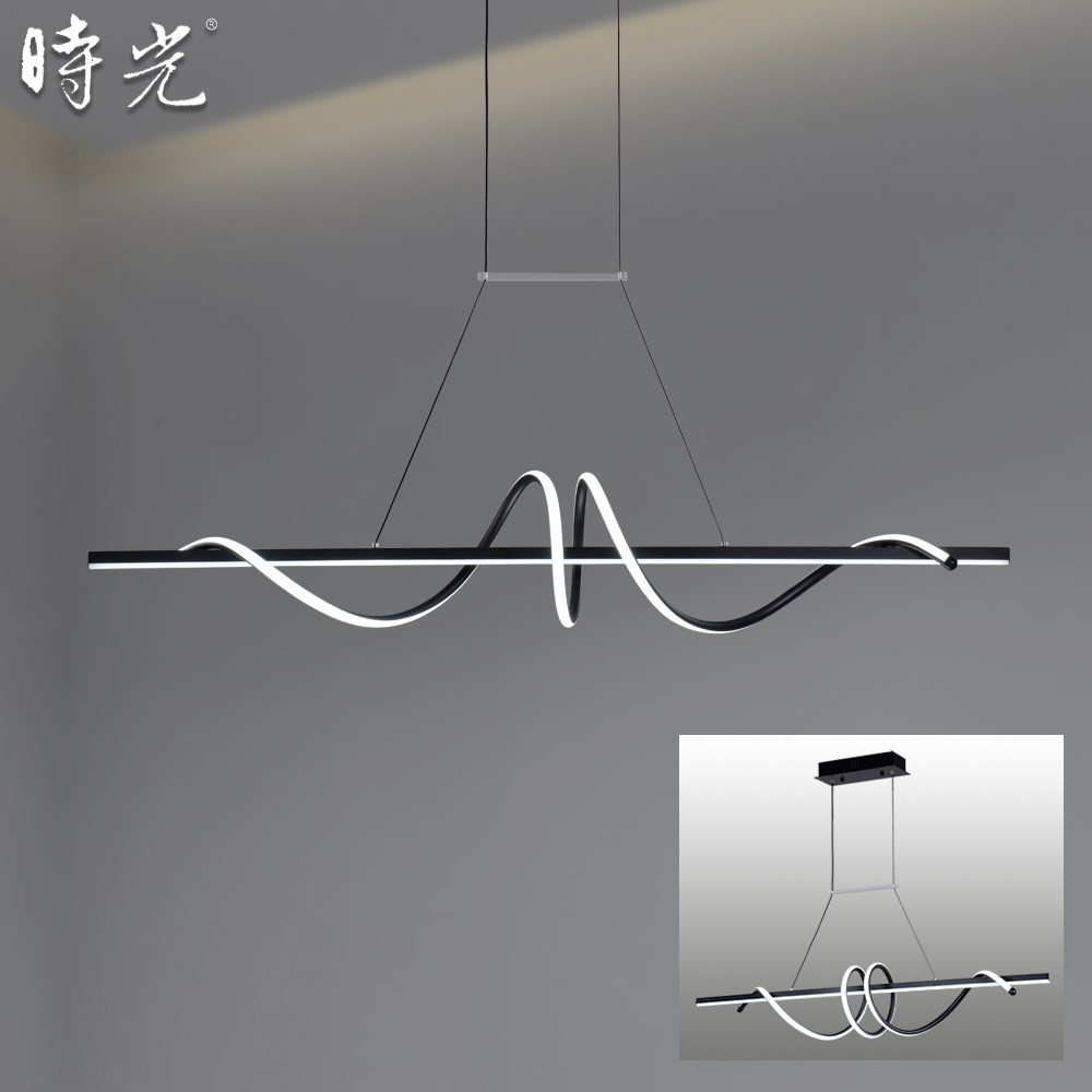 LED 長型吊燈 1米2-黑色款 MK-111-12B