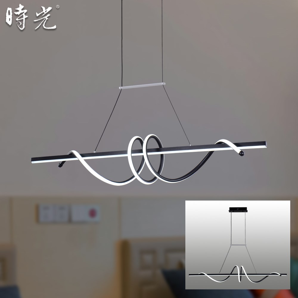 LED 長型吊燈 1米2-黑色款 MK-111-12B