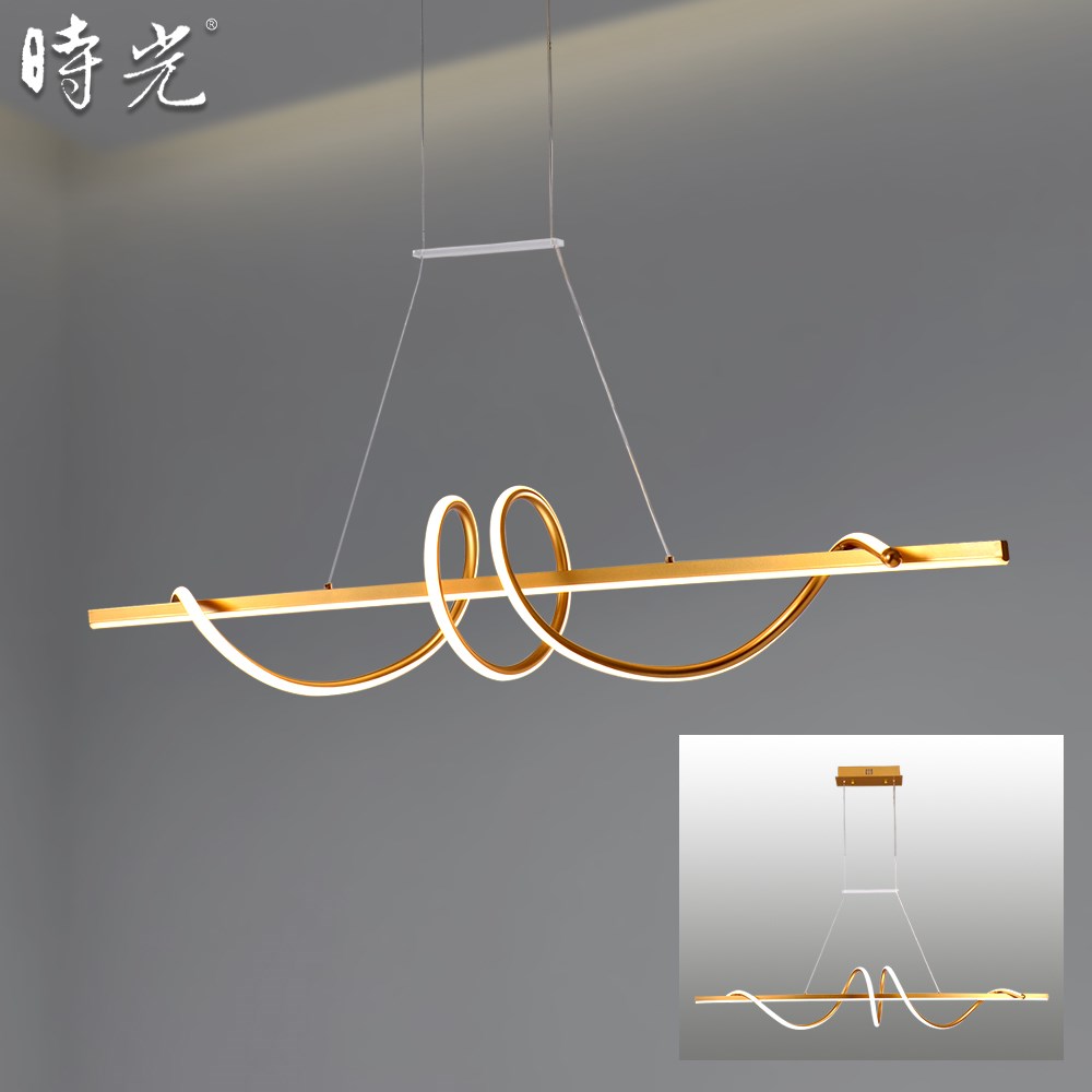 LED 長型吊燈 1米-金色款 MK-111-10G