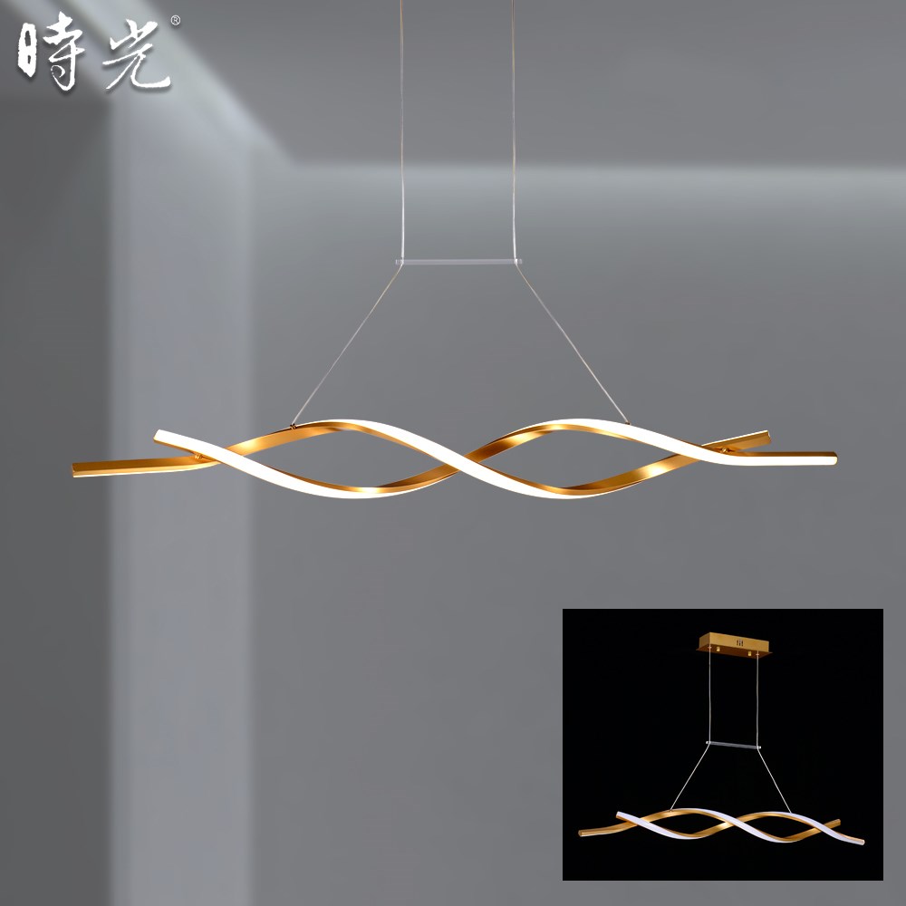 LED 長型吊燈 1米-金色款 MK-112-10G