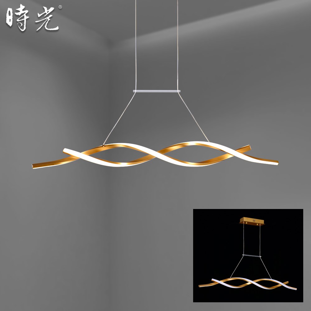 LED 長型吊燈 1米-金色款 MK-112-10G