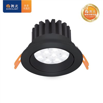LED-9DOS8DR3 9.5cm 15W微笑崁燈-貴族黑