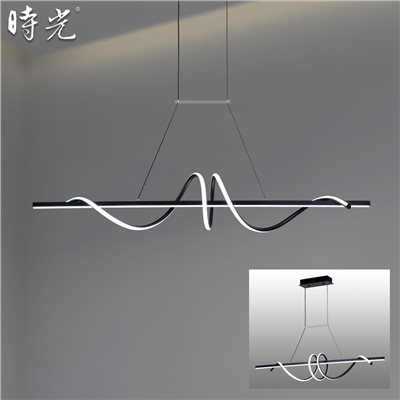 LED 長型吊燈 1米2-黑色款 MK-111-12B