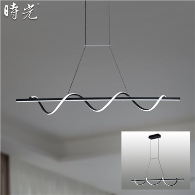 LED 長型吊燈 1米2-黑色款 MK-113-12B