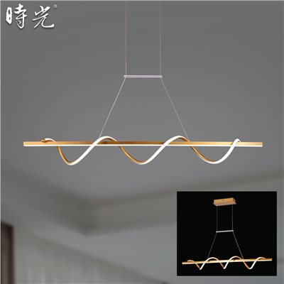 LED 長型吊燈 1米2-金色款 MK-113-12G
